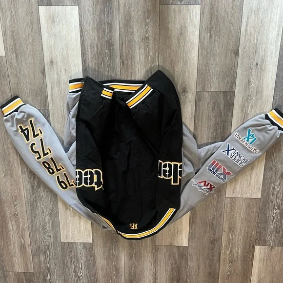 Pittsburgh Steelers Vintage NFL Reversible Bomber Jacket men’s 5XL SUPER RARE